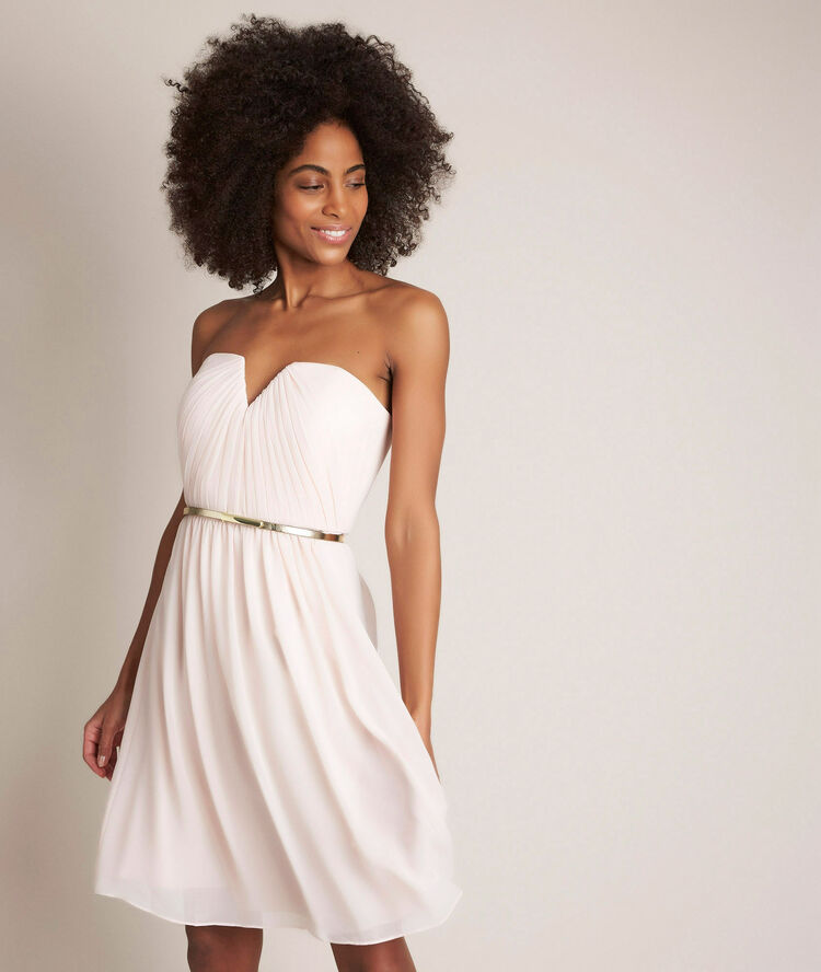 Orchid&eacute;e nude bustier dress nude.