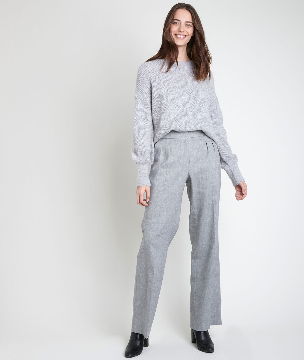 Aleka grey wool blend jumper | 1-2-3 Aleka grey wool blend jumper PhotoZ | 1-2-3