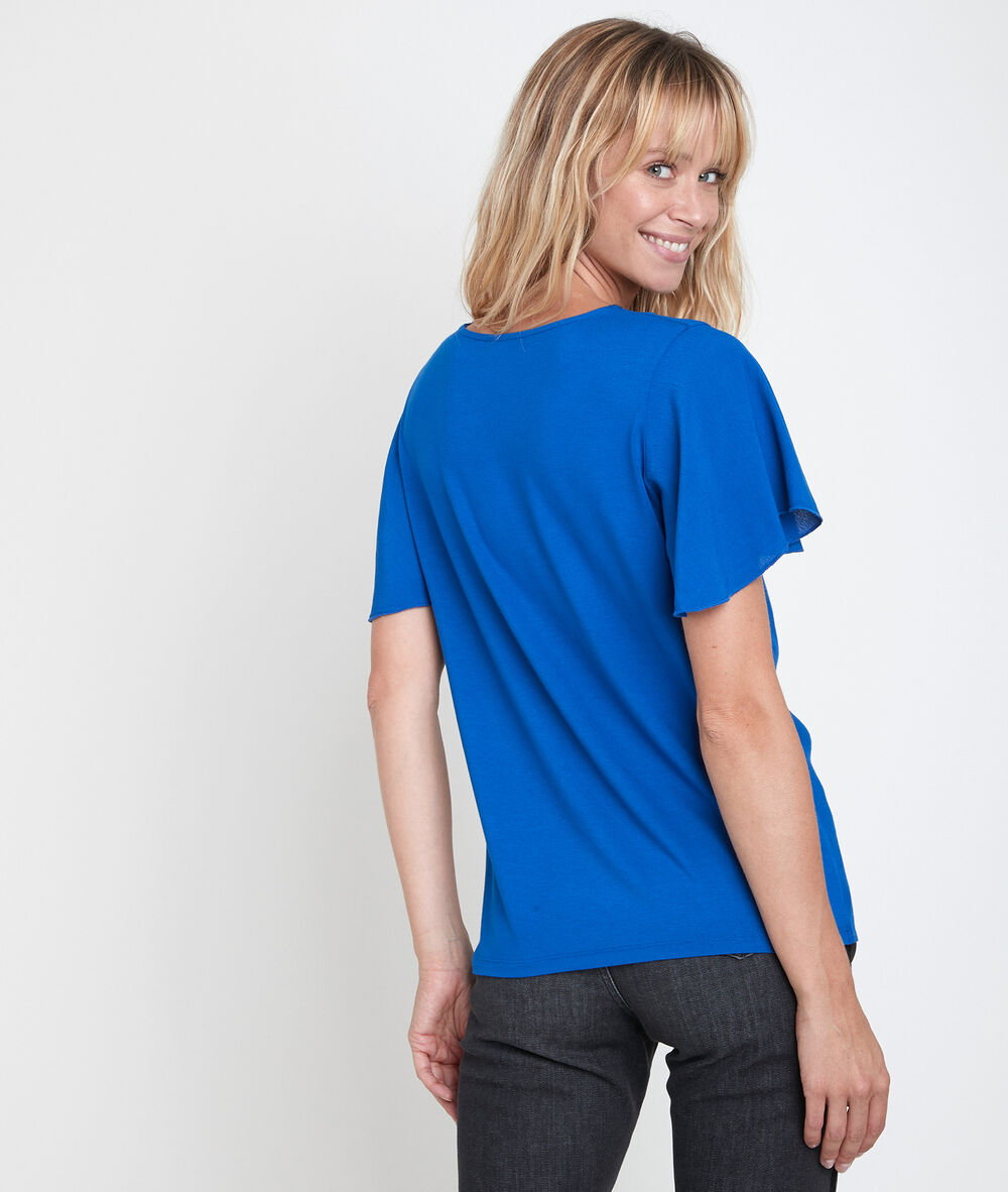 Divine klein blue dual-fabric top bleu klein.