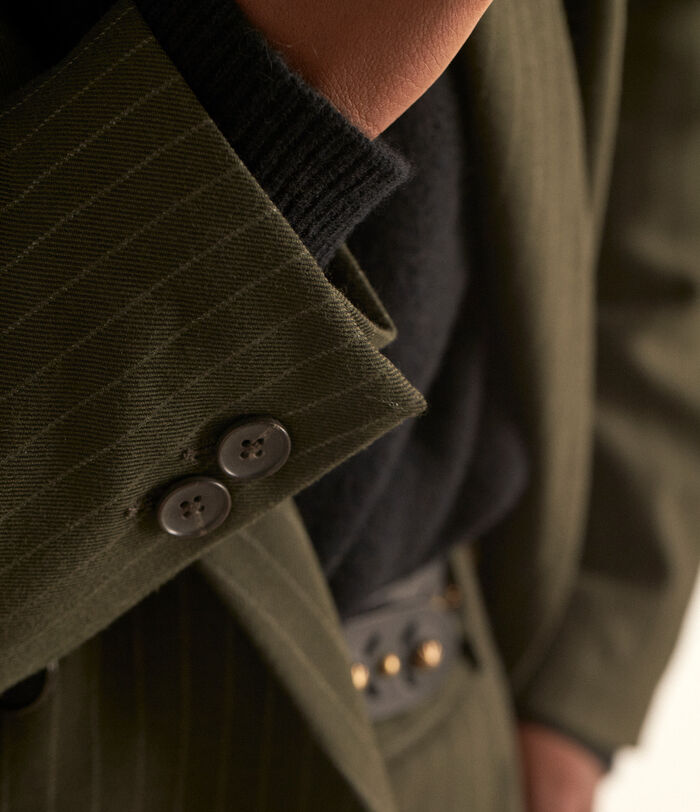 Florine khaki pinstriped tailored jacket PhotoZ | 1-2-3