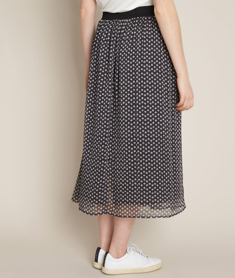 Benny polka dot maxi skirt black.