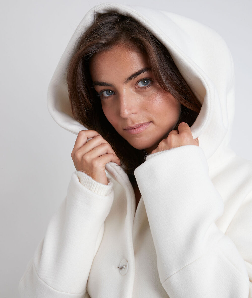 Ocea cream wool blend coat creme.