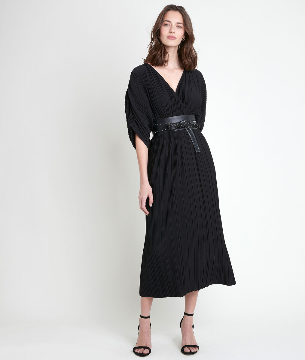 Melissa black long pleated dress | 1-2-3 Melissa black long pleated dress PhotoZ | 1-2-3