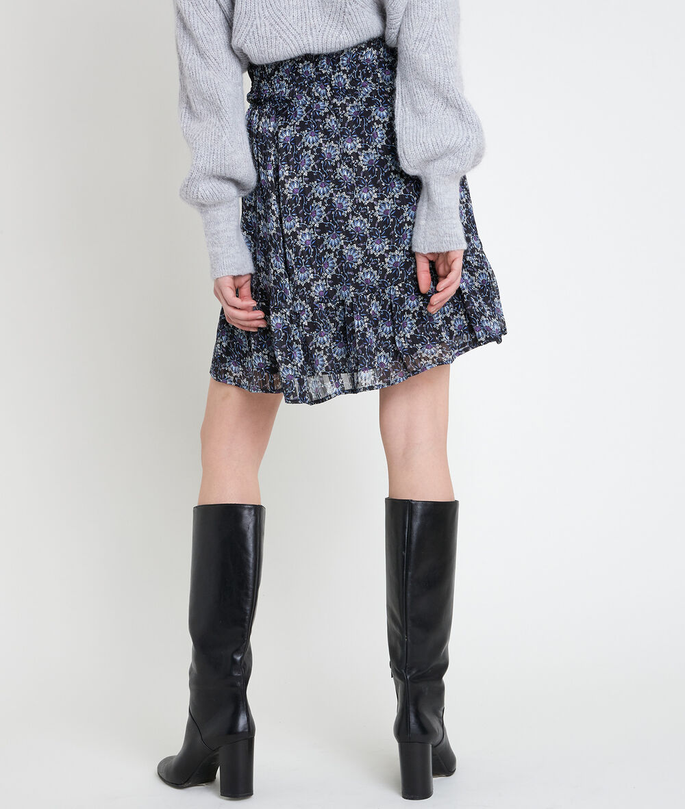 Gaelle short printed skirt marine.