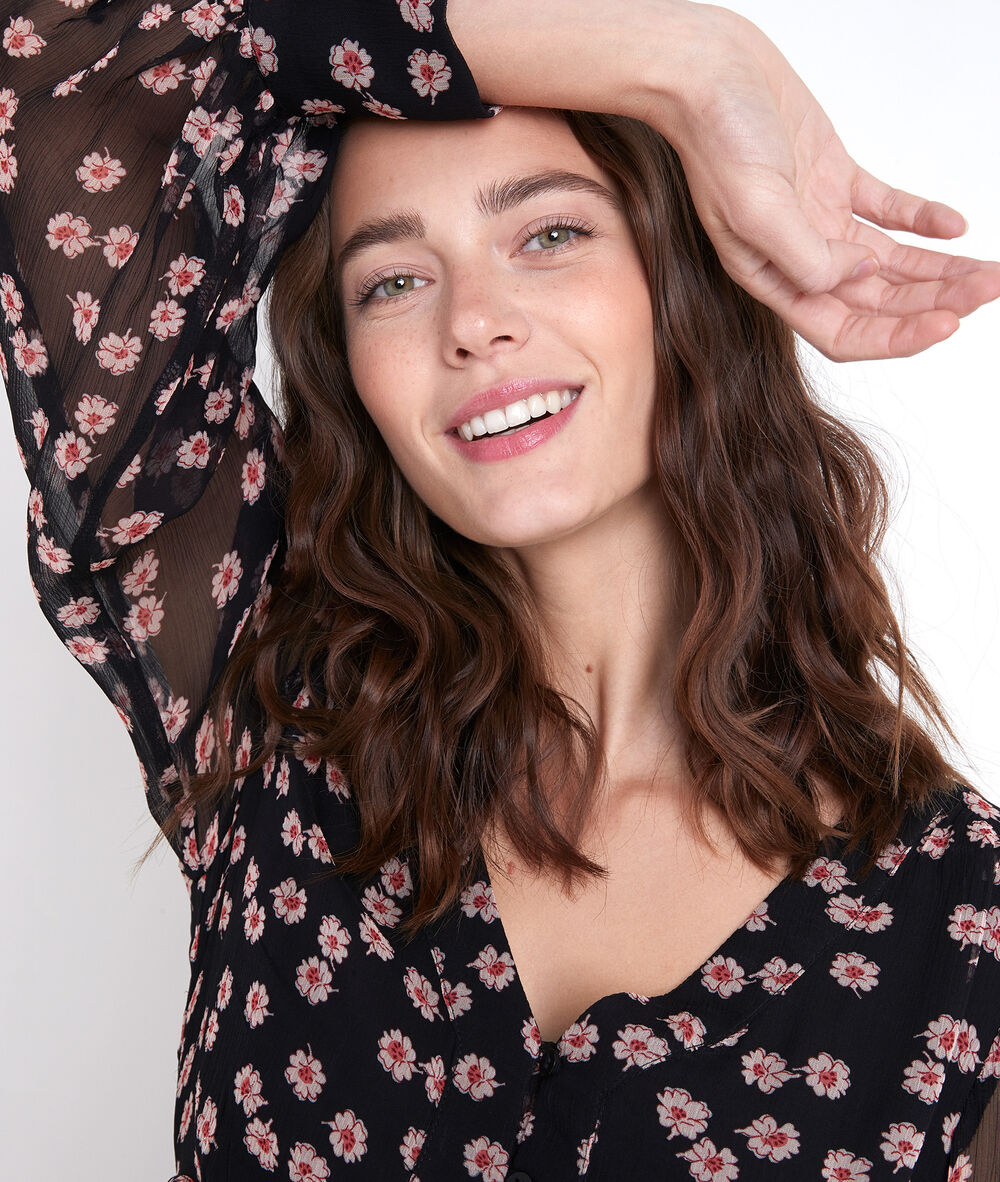 Noella floral print dress noir.