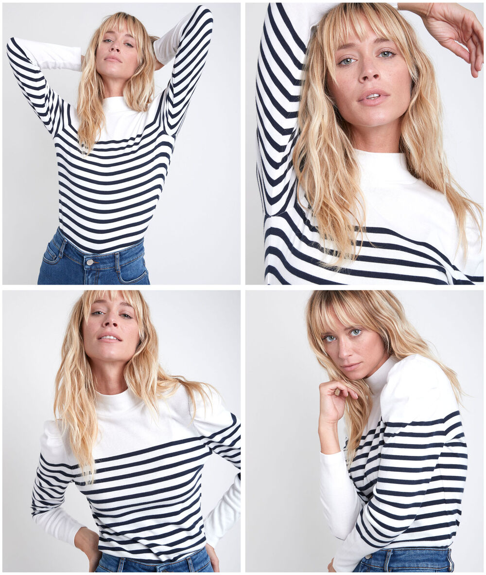 Dawson striped top ecru.