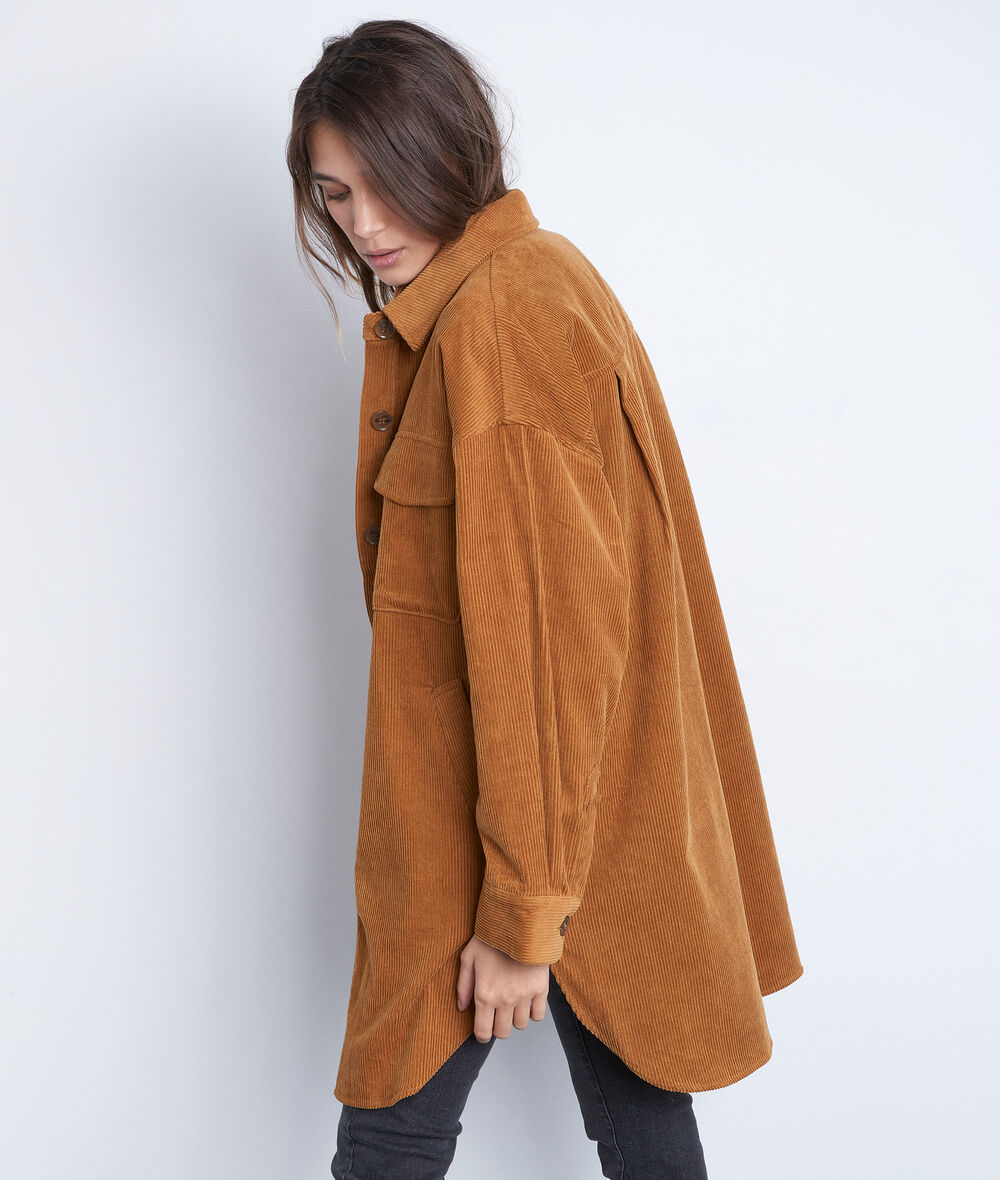 surchemise en velours côtelé femme