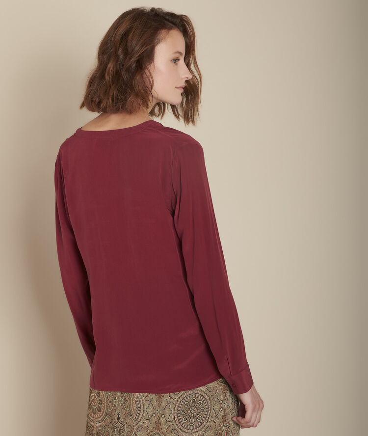 Manel Merlot Silk Blouse Women Maison 123