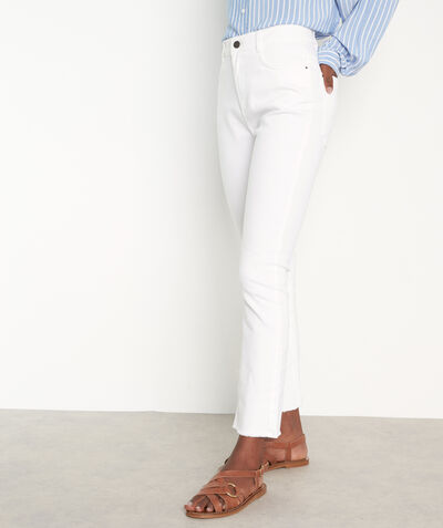 Patience white straight-leg jeans with raw hems   PhotoZ | 1-2-3