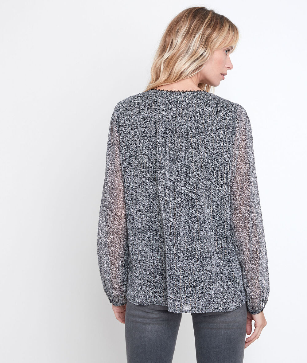 Julia printed blouse anthracite.