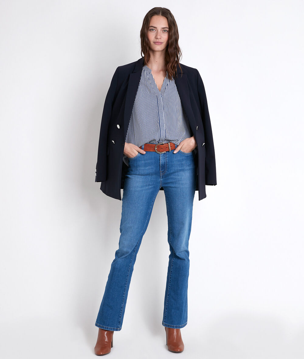 Theonie striped blouse marine.