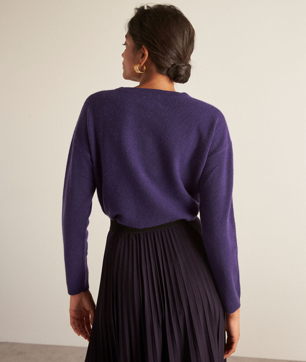 Bliss violet recycled cashmere jumper PhotoZ | 1-2-3