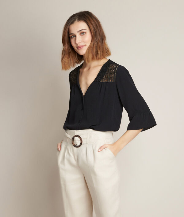 Eddie black lace blouse | 1-2-3 Eddie black lace blouse PhotoZ | 1-2-3
