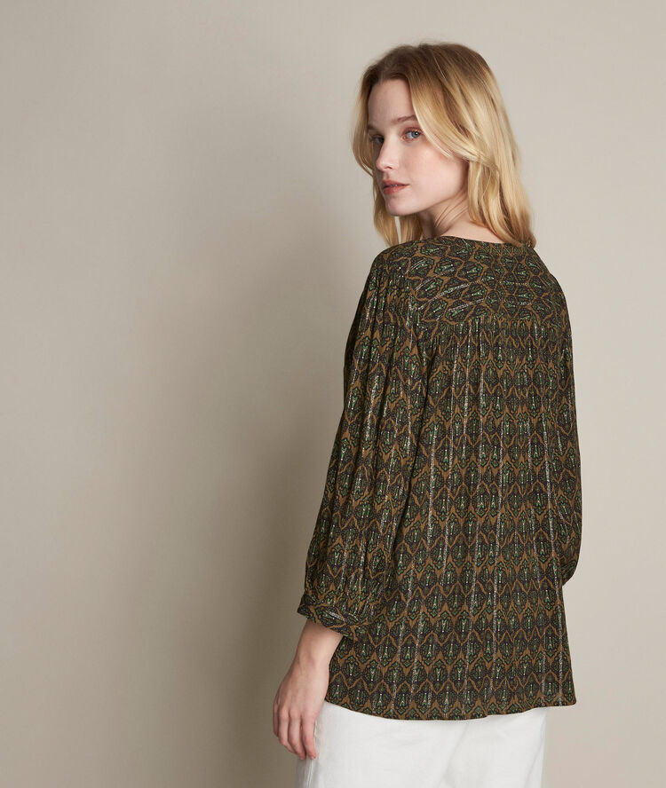 Elsa printed blouse nile green.