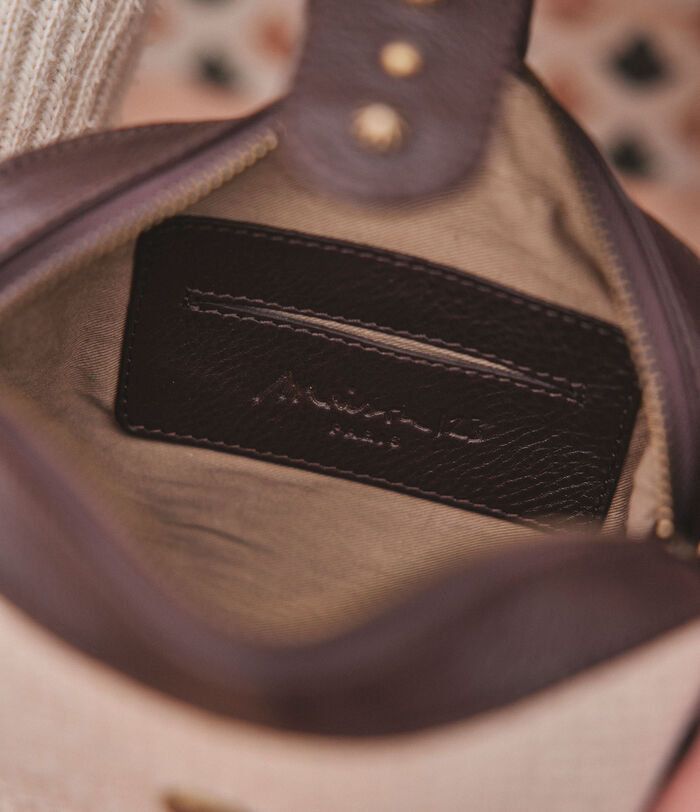 Fanny cotton and leather shoulder bag PhotoZ | 1-2-3