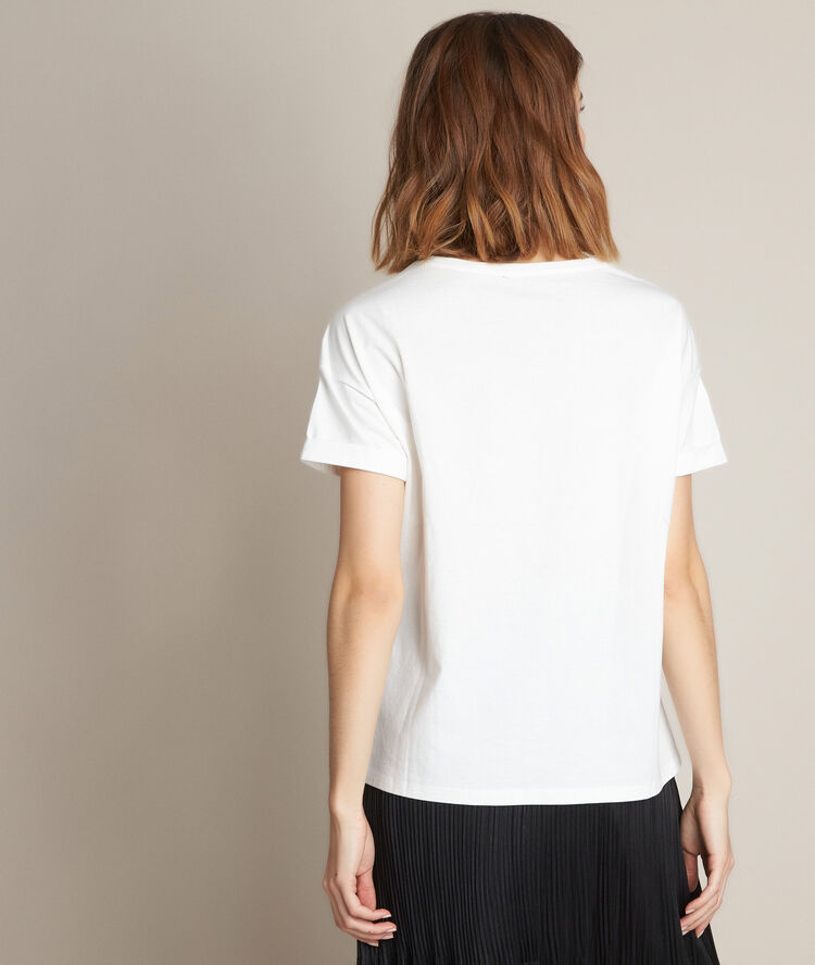 Roi printed t-shirt ecru.