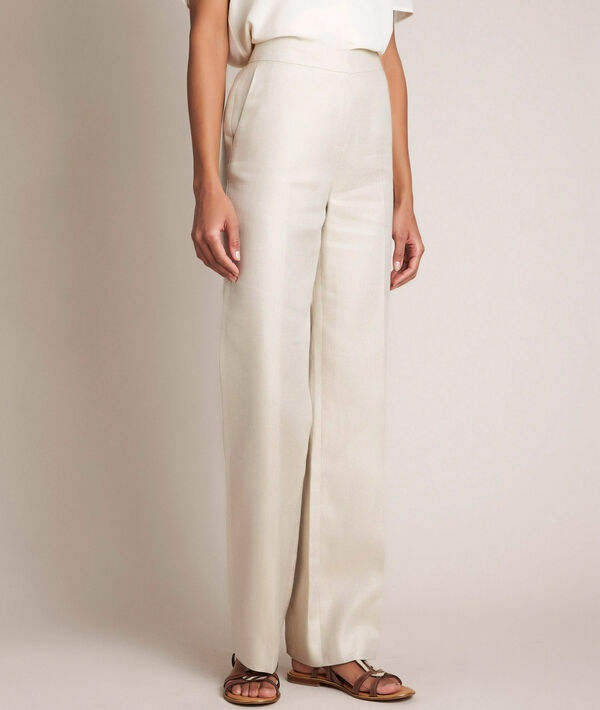 Iana shiny linen trousers | 1-2-3 Iana shiny linen trousers PhotoZ | 1-2-3