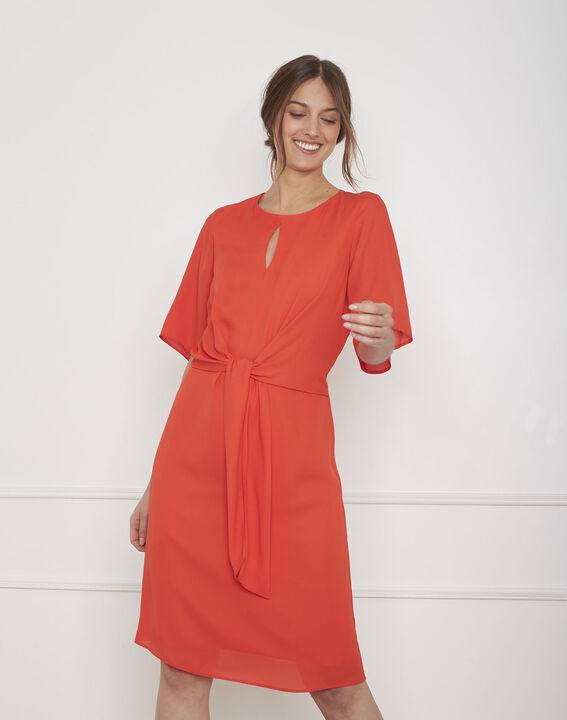 Hermine red draped dress | 1-2-3 Hermine red draped dress PhotoZ | 1-2-3