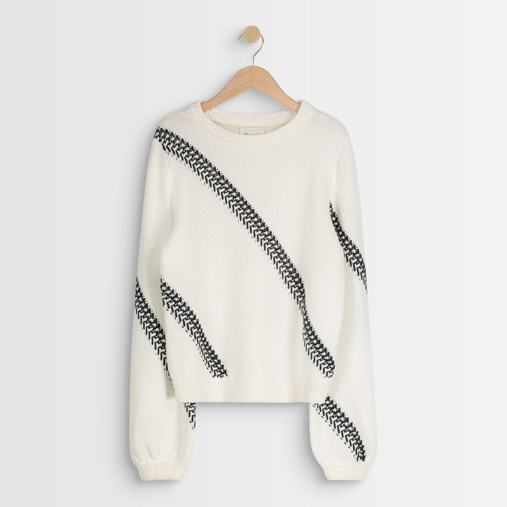 Anne fancy knit jumper blanc.