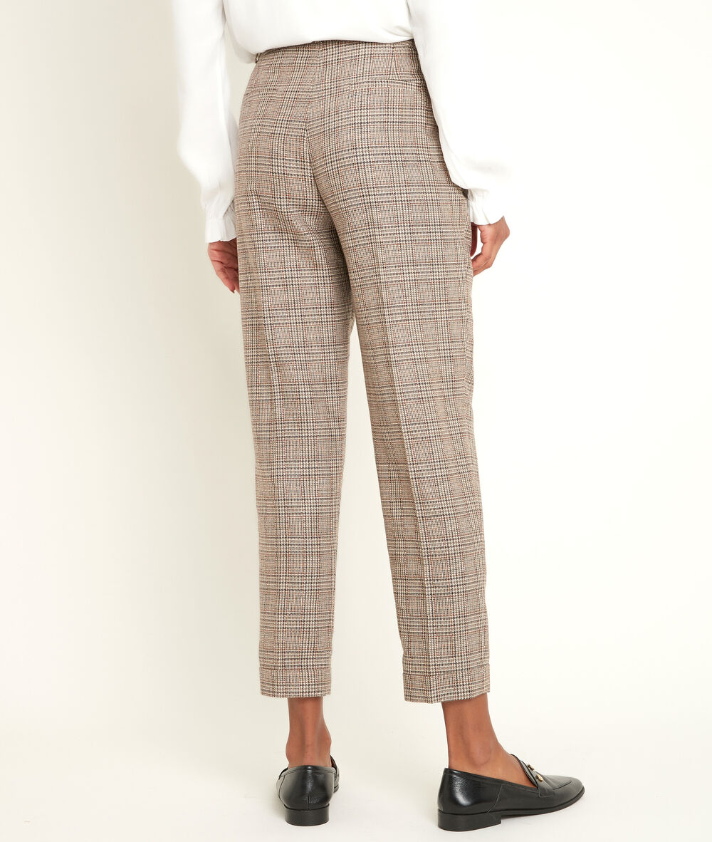 Max carrot checked trousers camel clair.