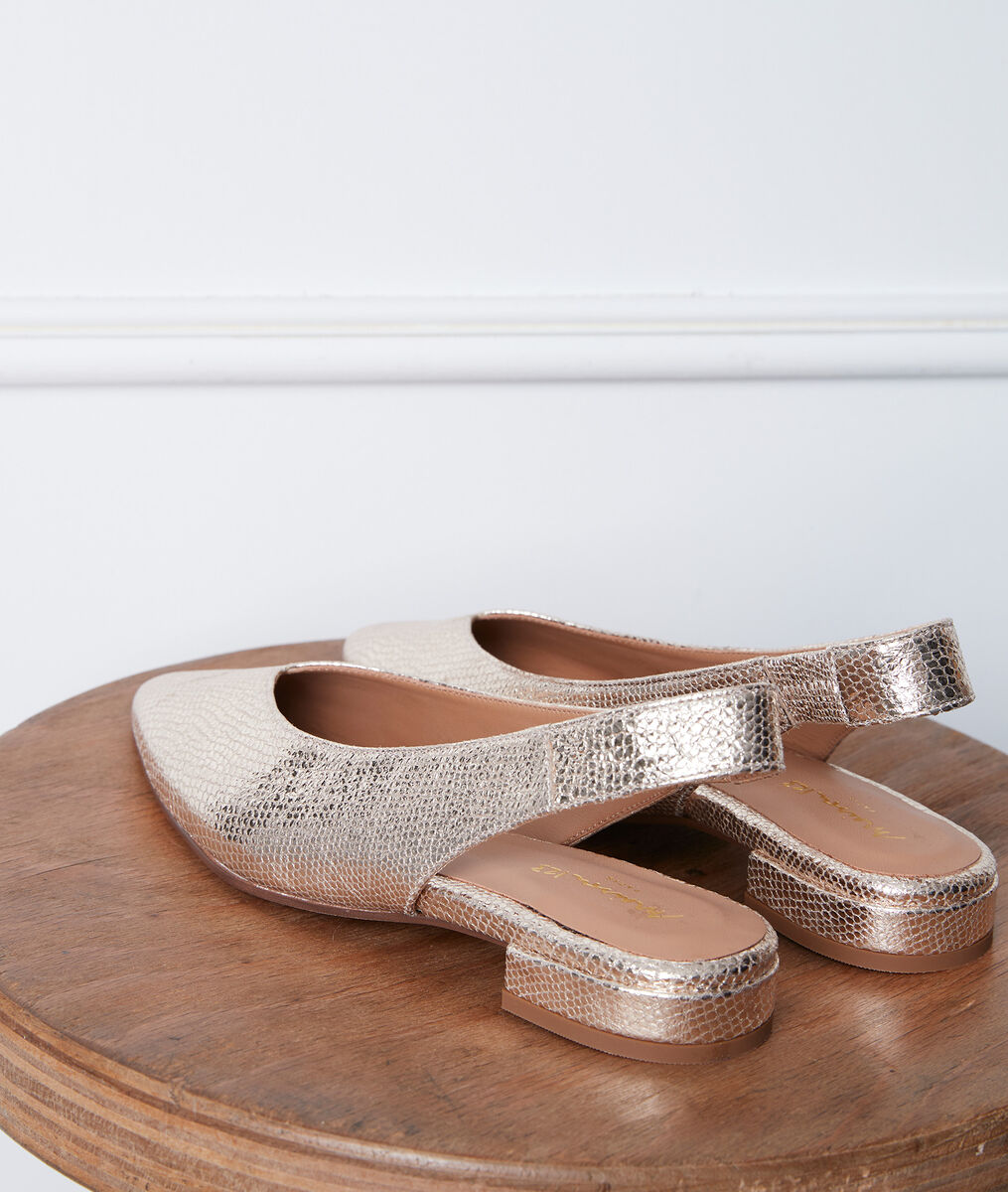 Gigi gold-coloured ballet flats | 1-2-3 Gigi gold-coloured ballet flats PhotoZ | 1-2-3
