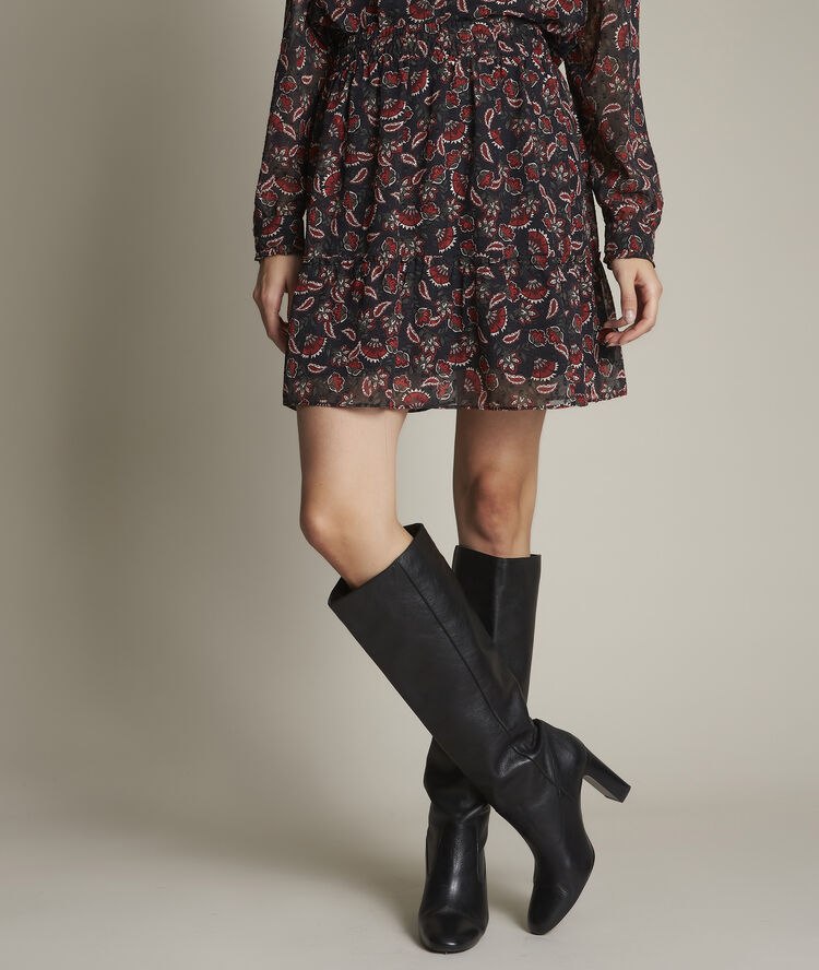 Billie printed skirt black.