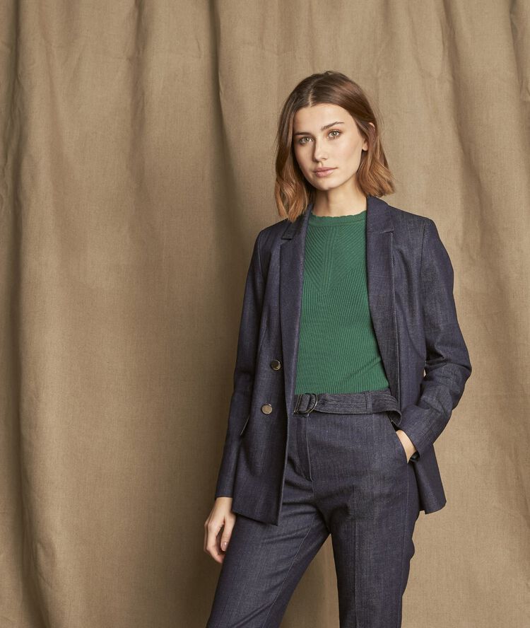 Florine denim jacket blue rinse.