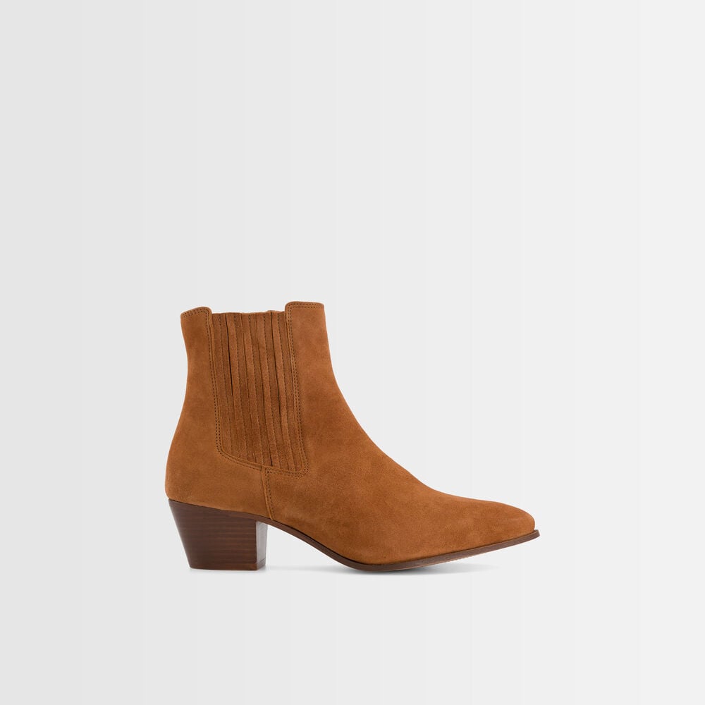 Gaby camel-coloured high-heeled ankle boots camel.