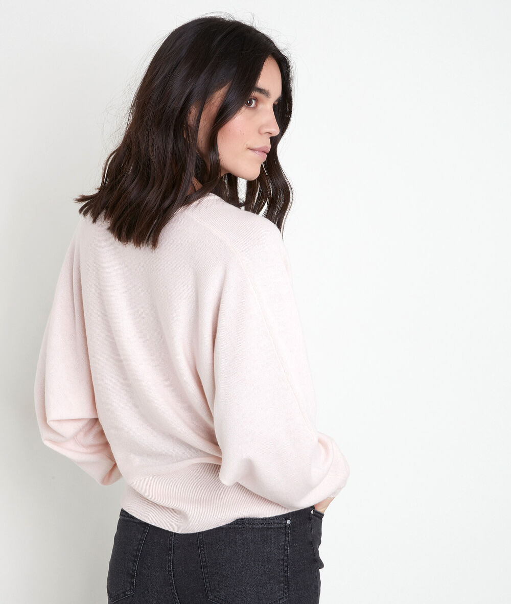 Aldo powder-coloured recycled polyamide cardigan poudre.