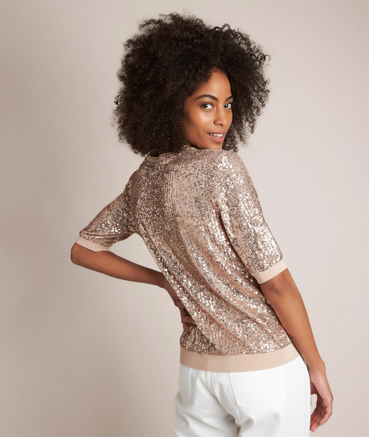 Rhapsody sequinned top blotting paper.