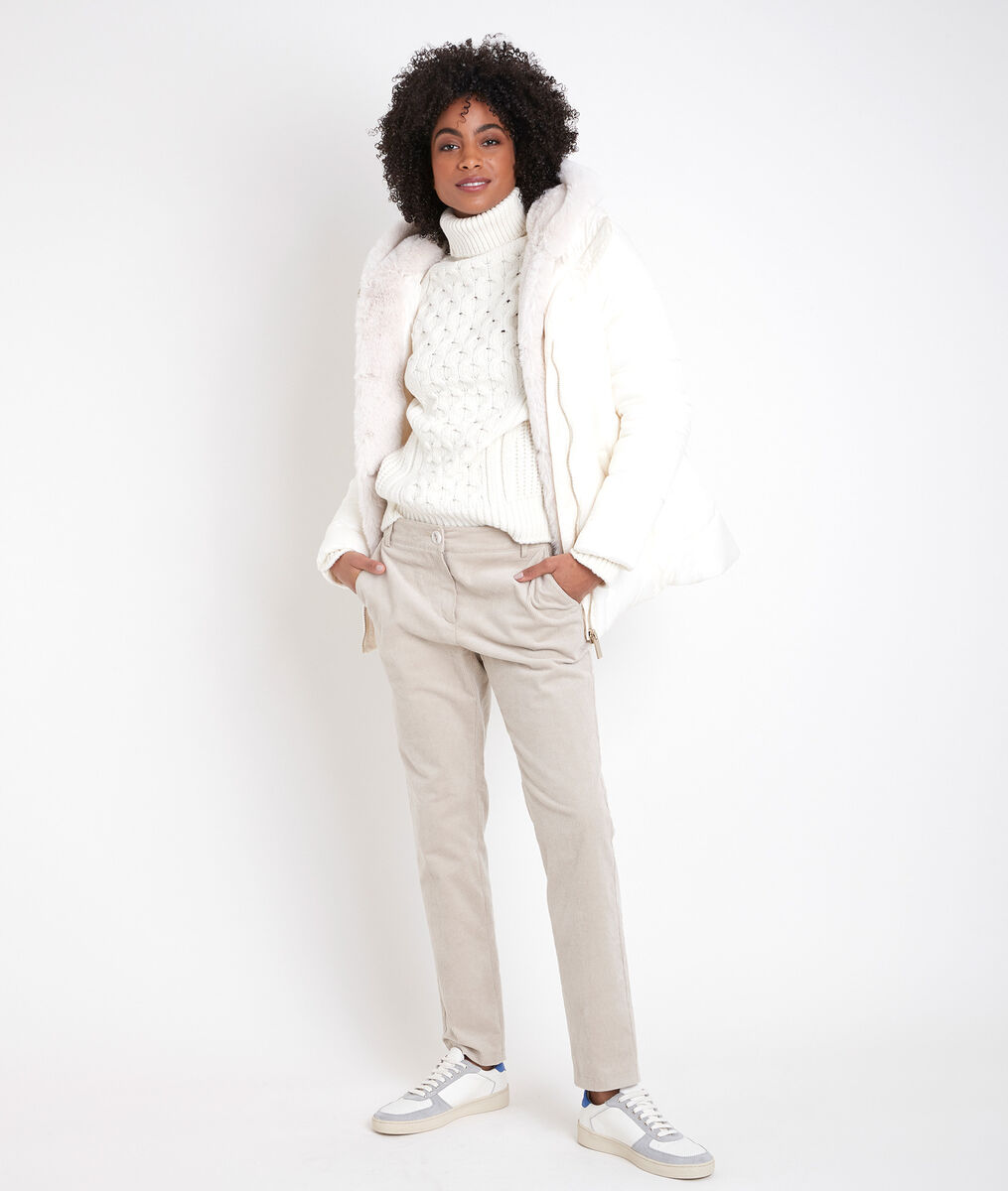Baiko short down jacket with fake fur | 1-2-3 Baiko short down jacket with fake fur PhotoZ | 1-2-3