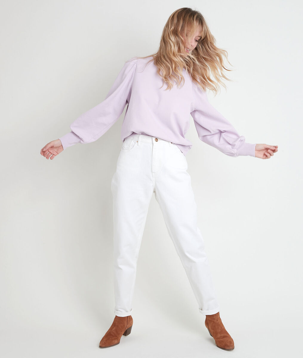 Divao mauve sweater with shoulder pads | 1-2-3 Divao mauve sweater with shoulder pads PhotoZ | 1-2-3