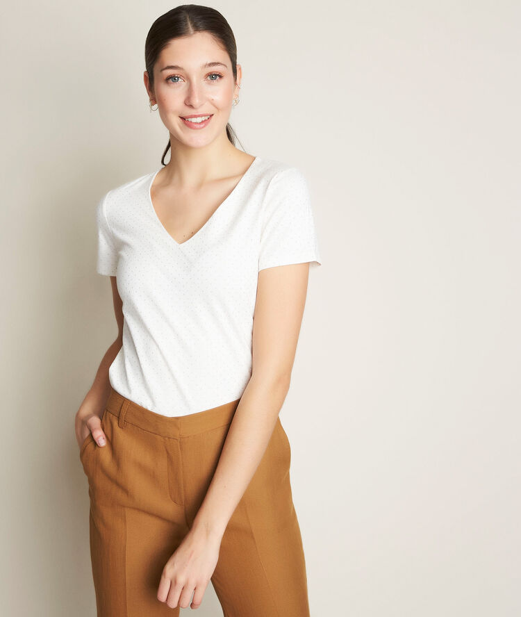 Ruby ecru polka dot t-shirt ecru.