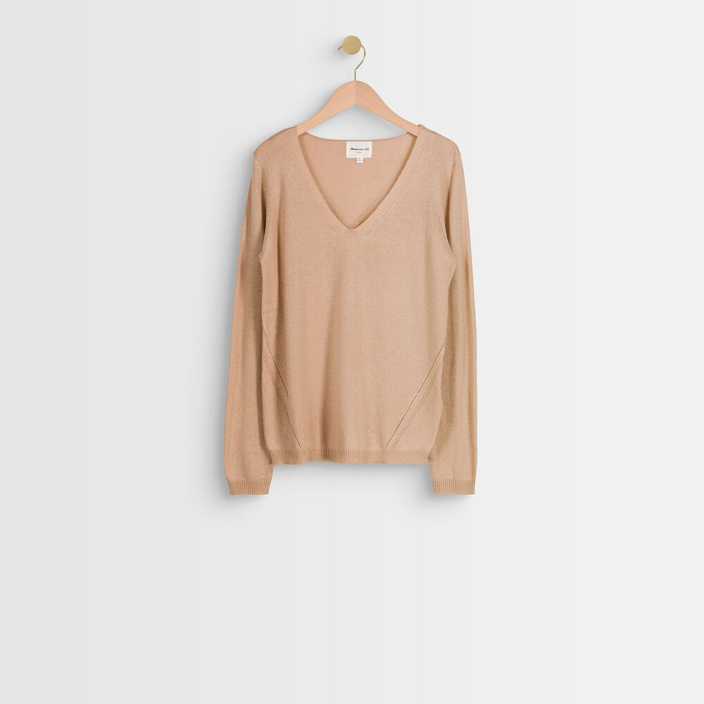 Ryo pink sparkly lightweight pullover rose.