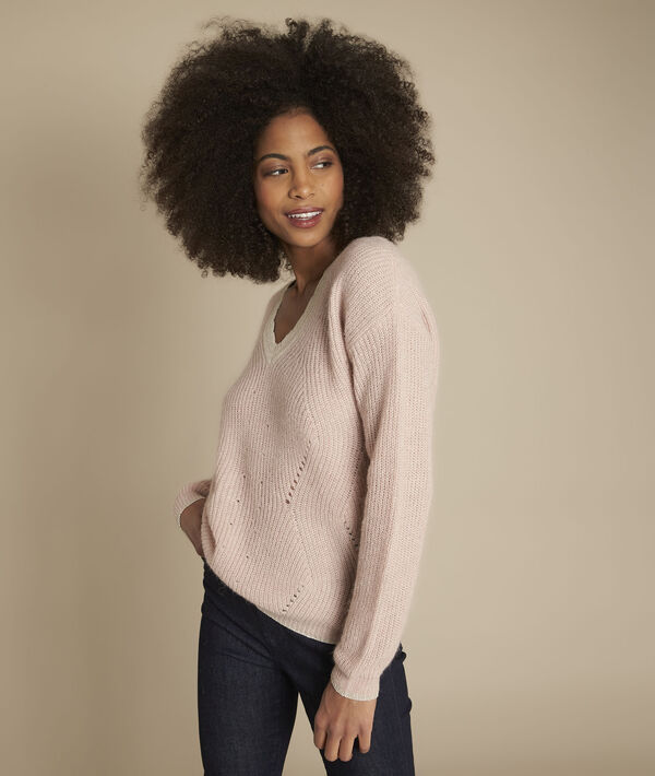 Flamenco fancy neck pullover | 1-2-3 Flamenco fancy neck pullover PhotoZ | 1-2-3