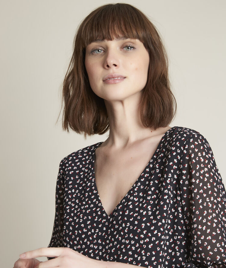Clarisse short printed dress black.
