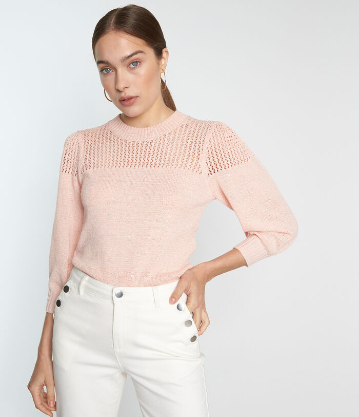 Pretty peach fine knitted jumper