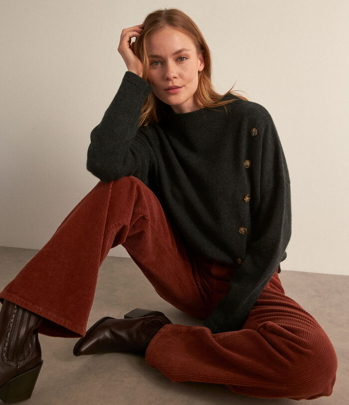 Beverly green responsible wool round-neck jumper
