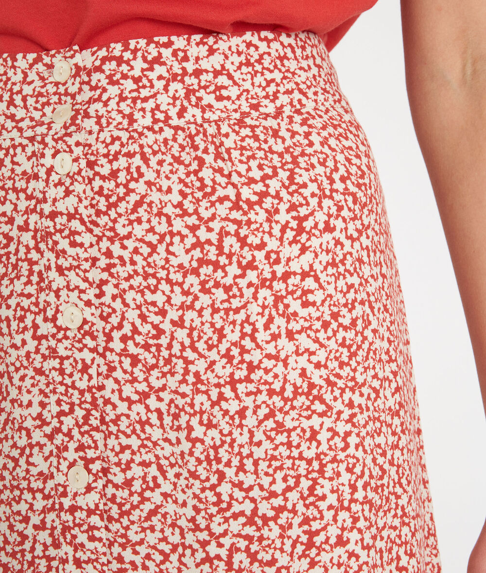 Daria red printed maxi skirt PhotoZ | 1-2-3