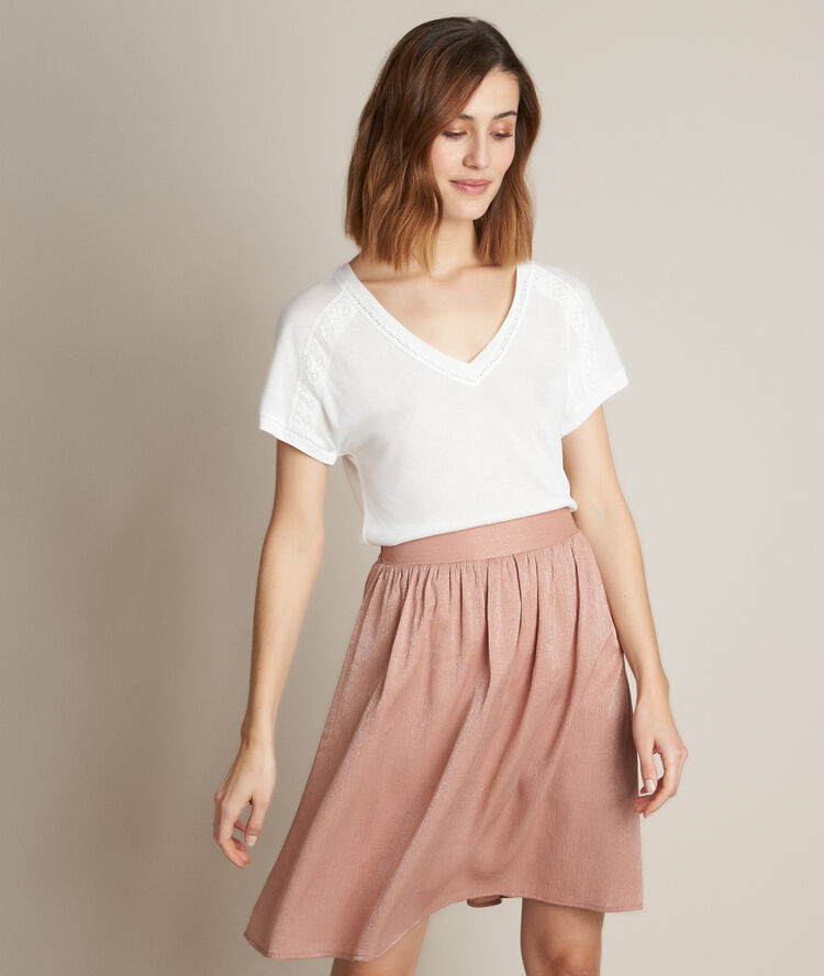 Rosalie ecru-coloured t-shirt ecru.