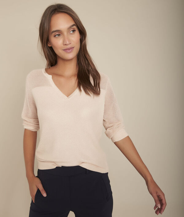 Forever pink openwork pullover | 1-2-3 Forever pink openwork pullover PhotoZ | 1-2-3