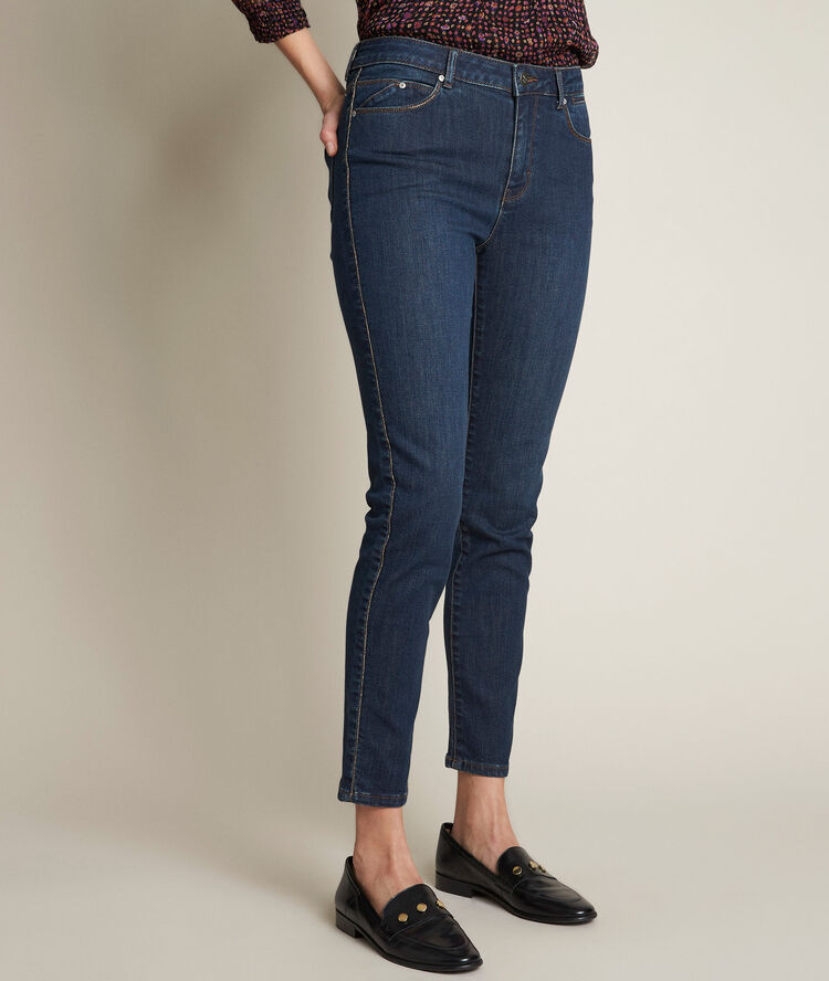 Amanda lurex raw slim-fit jeans raw denim.