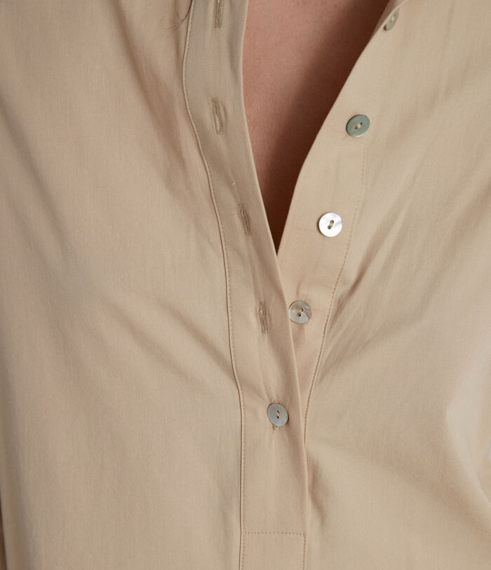 Robe chemise en coton beige Galatee PhotoZ | 1-2-3