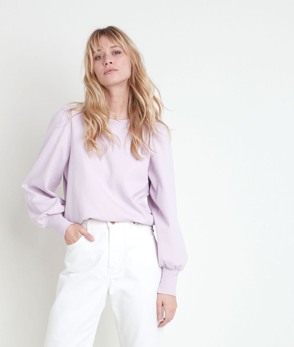 Divao mauve sweater with shoulder pads | 1-2-3 Divao mauve sweater with shoulder pads PhotoZ | 1-2-3