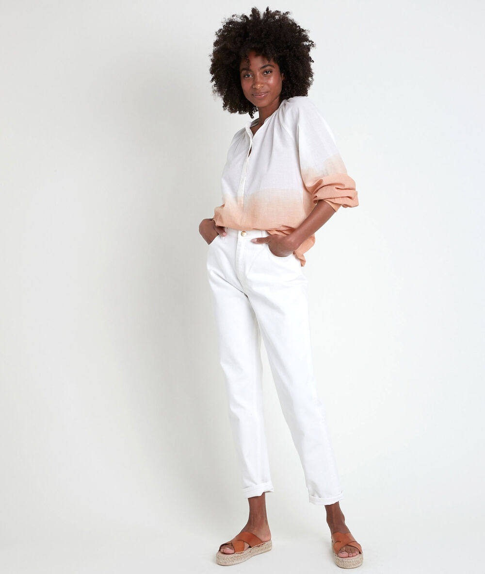 Terry beige tie-dye blouse beige.