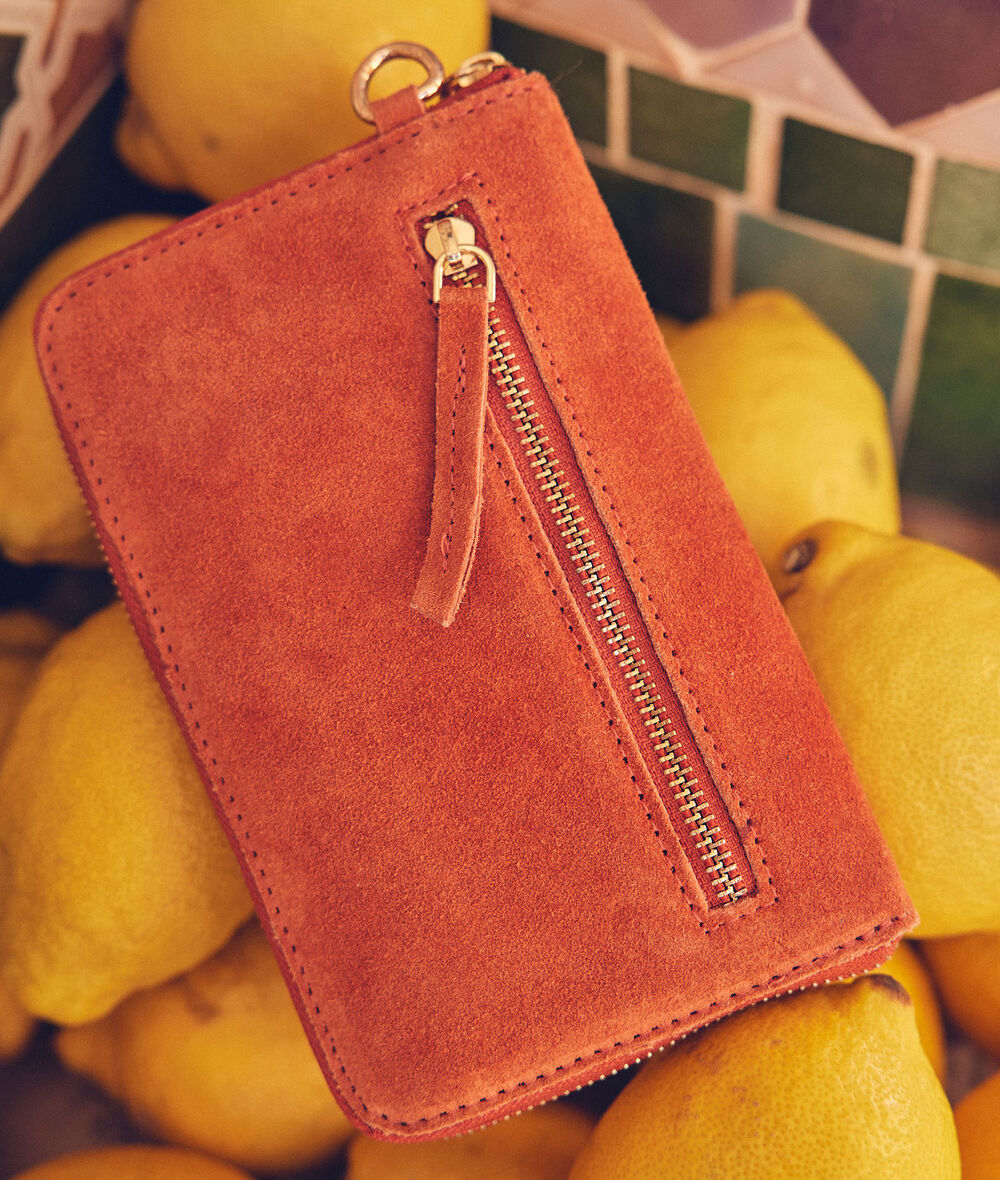 Jade terracotta suede phone case PhotoZ | 1-2-3