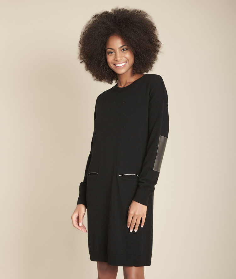 Ficus black cashmere dress black.