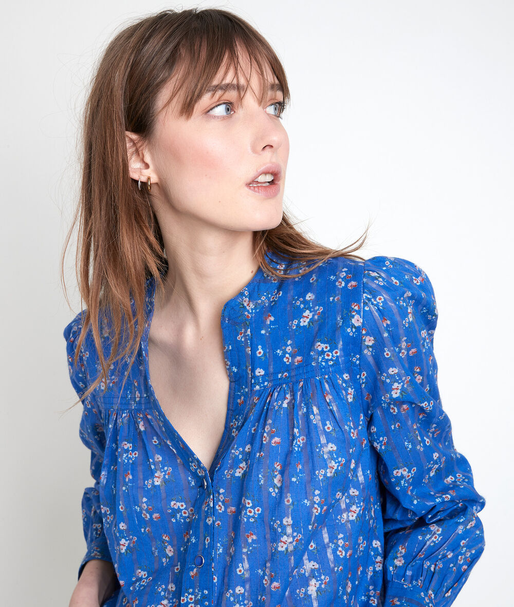 Tifaine forget-me-not printed blouse myosotis.
