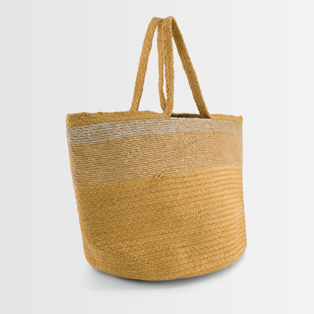 DAVE vanilla striped jute basket | 1-2-3 DAVE vanilla striped jute basket PhotoZ | 1-2-3