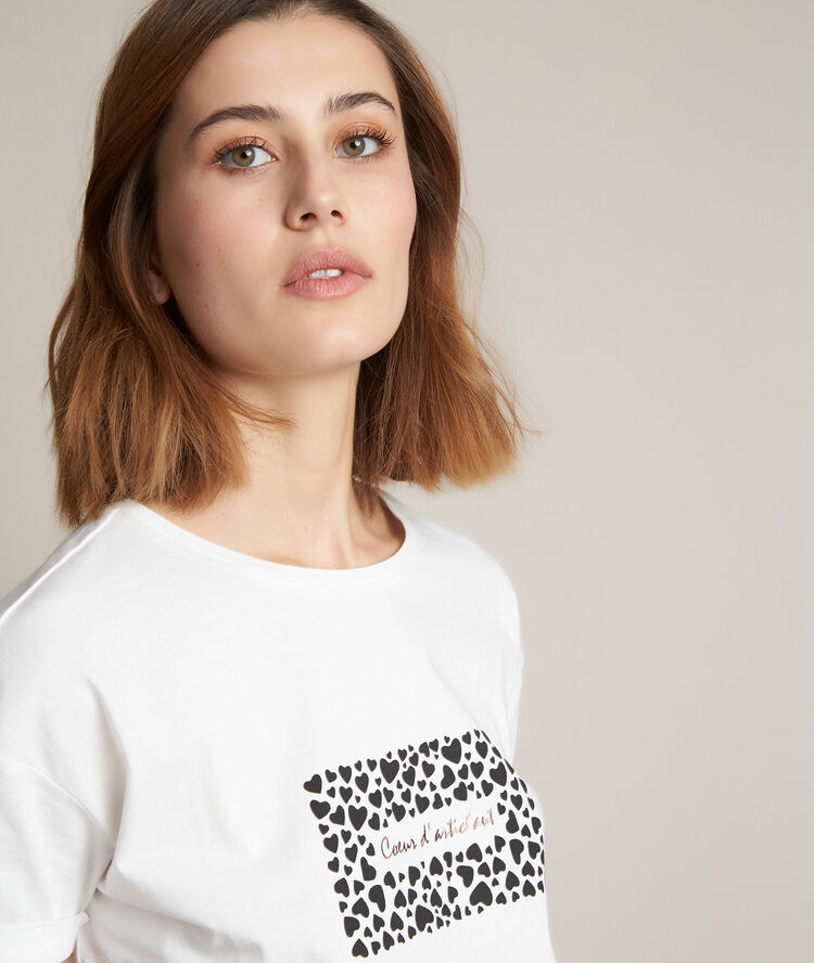 Roi printed t-shirt ecru.